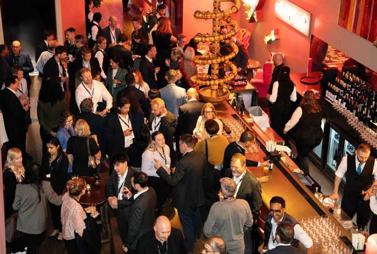 Networking at StratFest 2025.